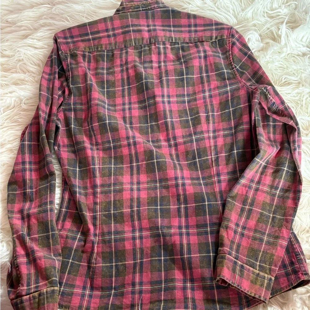 ASOS Men's Medium Red Black Plaid Flannel Shirt - Picture 7 of 8